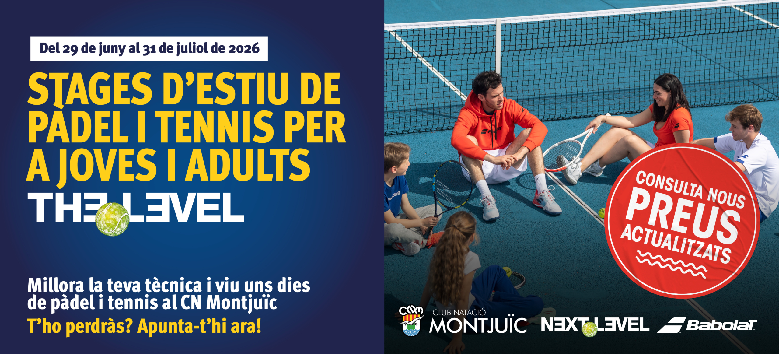 XXSS NOUS PREUS Stages padel i tennis estiu 2026-04